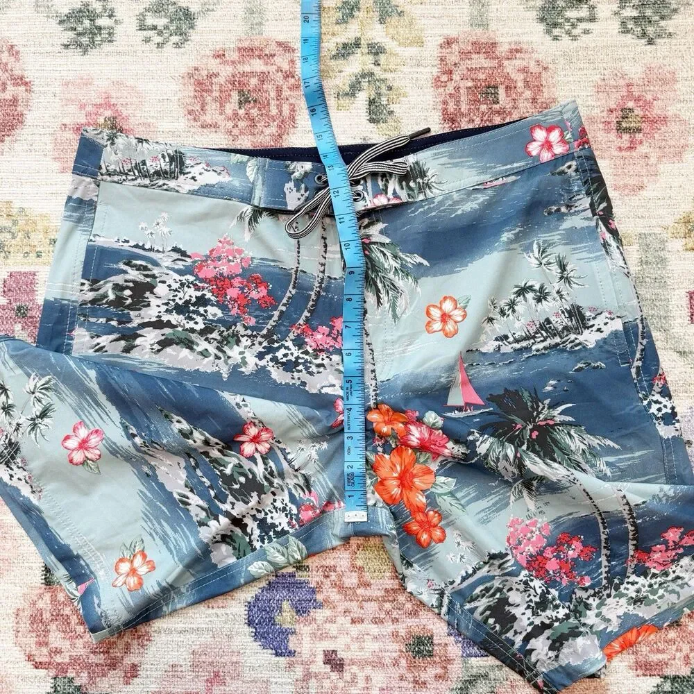 Gap Mens Floral Boardshorts Size Large Hawaii Resort Vacation Travel 10in Inseam
